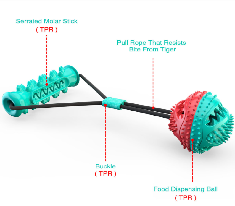 Chew & Clean – Durable Rubber Bone Toy For Healthy Teeth and Happy Pets