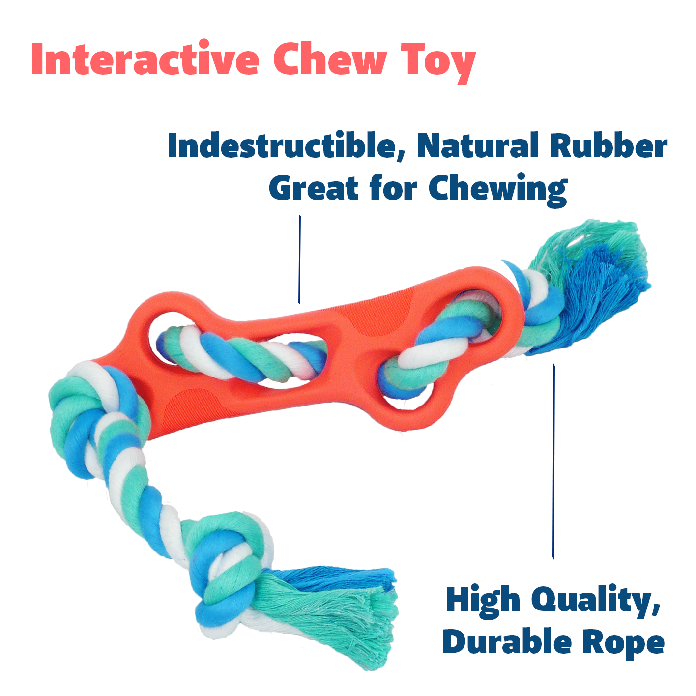 Chew, Tug, Play – The Ultimate Rubber Bone Dog Toy for Endless Fun!