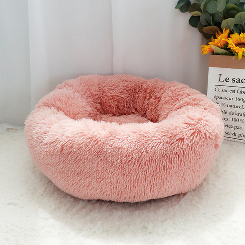 Cozy Round Fleece Pet Bed – Ultimate Comfort for Cats and Dogs