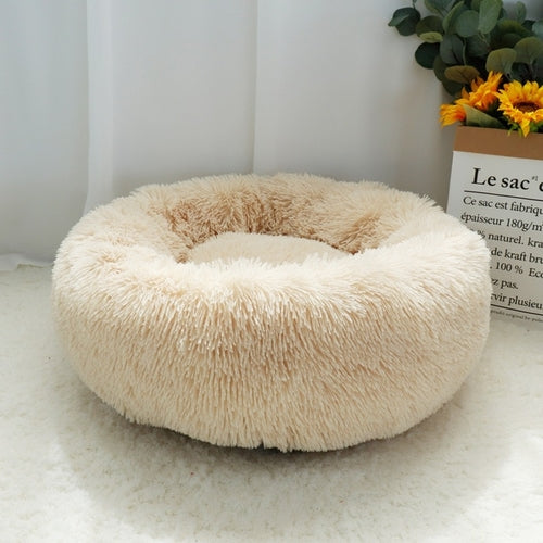 Cozy Round Fleece Pet Bed – Ultimate Comfort for Cats and Dogs