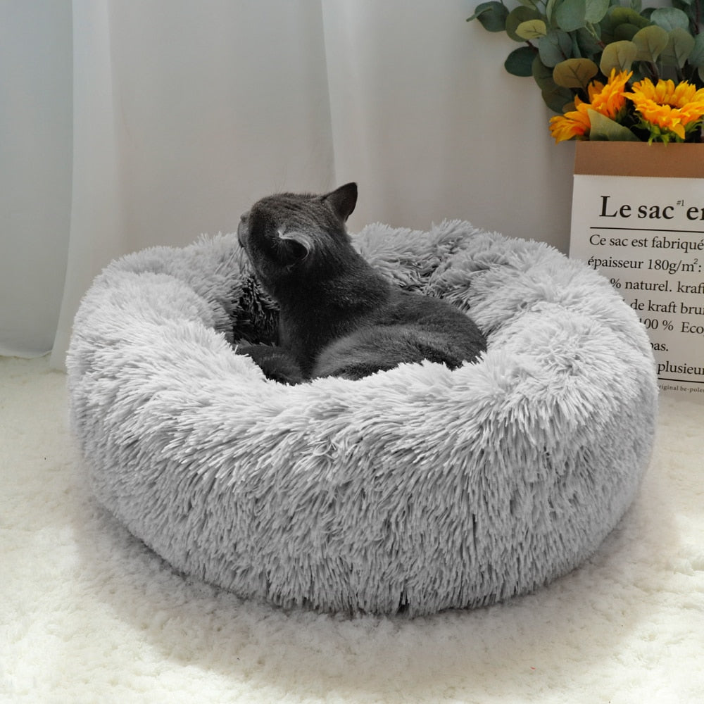 Cozy Round Fleece Pet Bed – Ultimate Comfort for Cats and Dogs