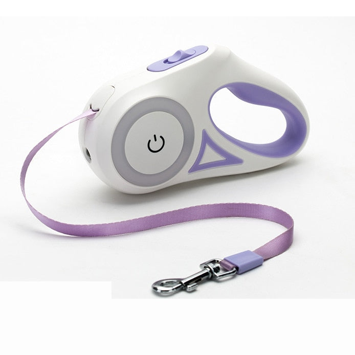 Walk with Ease – Automatic Retractable Dog Leash with Built-In Light!