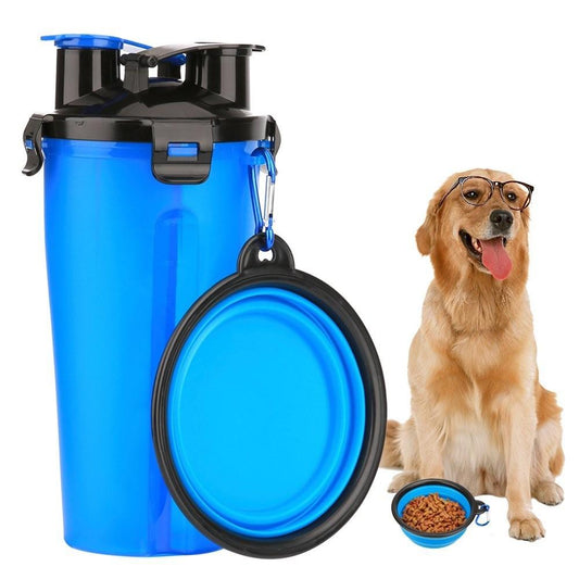 Hydrate & Nourish On the Go – The Ultimate Dog Water Bottle with Built-In Snack Storage!