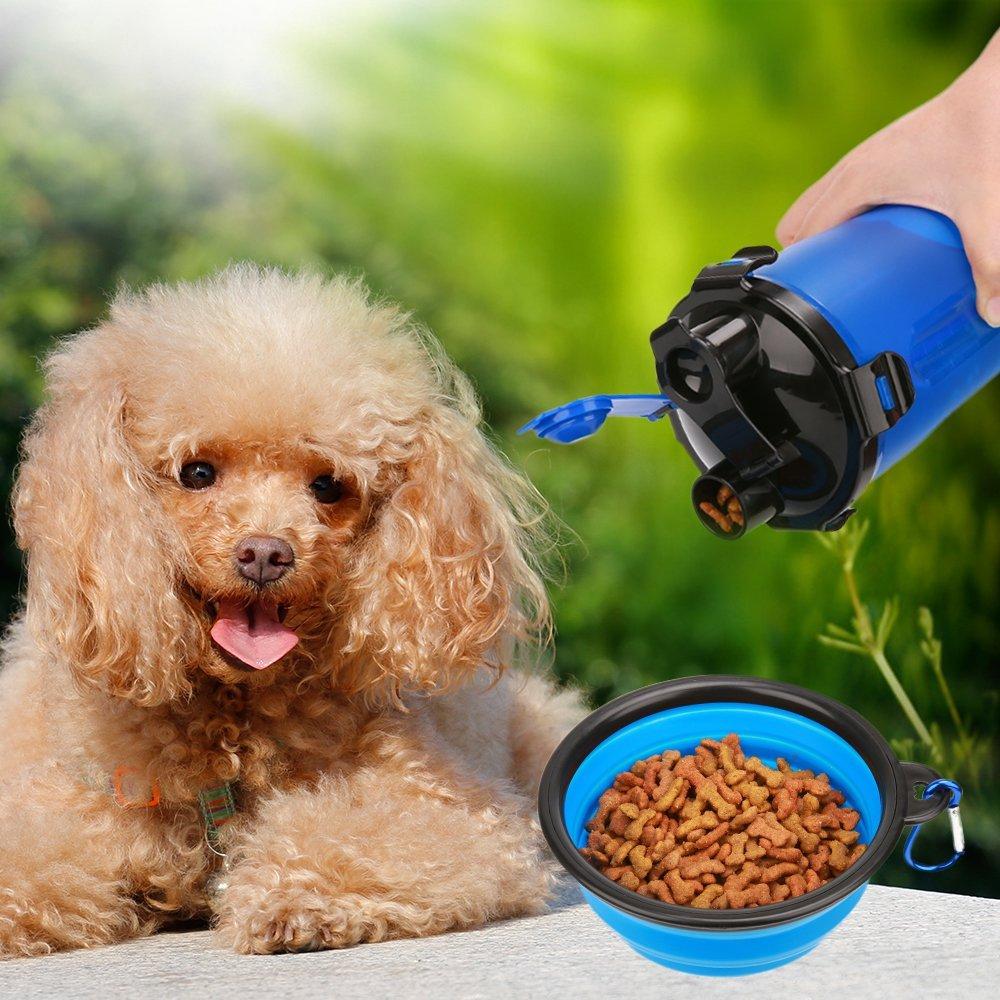 Hydrate & Nourish On the Go – The Ultimate Dog Water Bottle with Built-In Snack Storage!